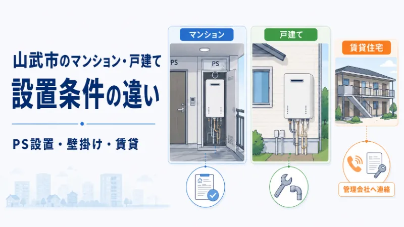 山武市のマンション・戸建ての給湯器設置事情