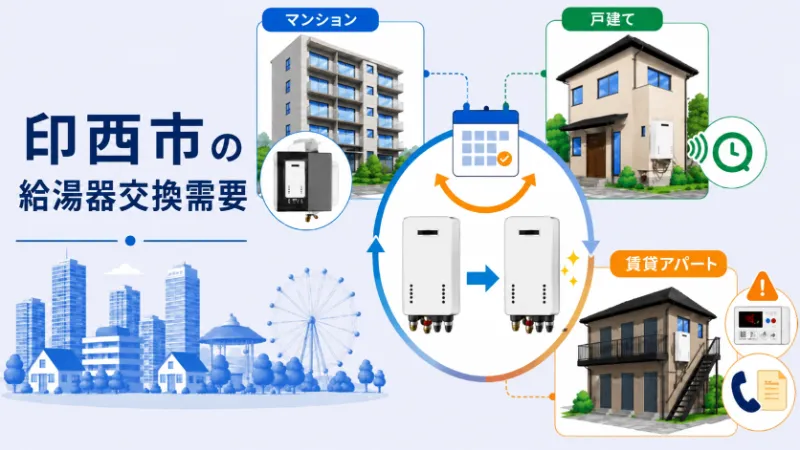 印西市の住宅事情と給湯器交換需要