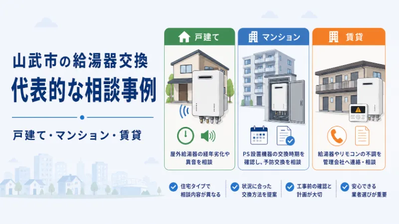 山武市の給湯器交換相談事例