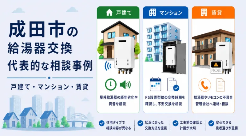 成田市の給湯器交換相談事例