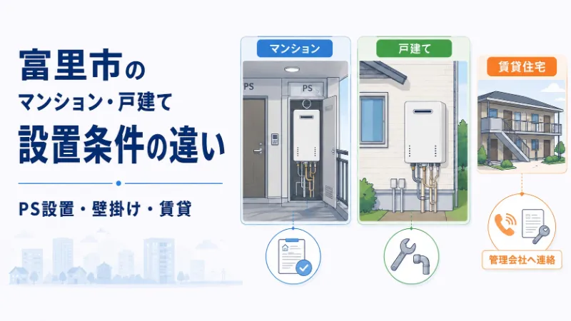 富里市のマンション・戸建ての給湯器設置事情