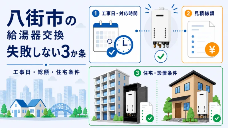 八街市で給湯器交換に失敗しない3か条