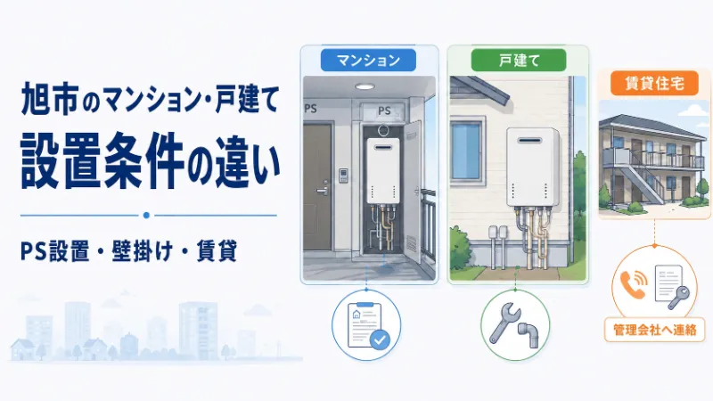 旭市のマンションと戸建ての給湯器設置事情