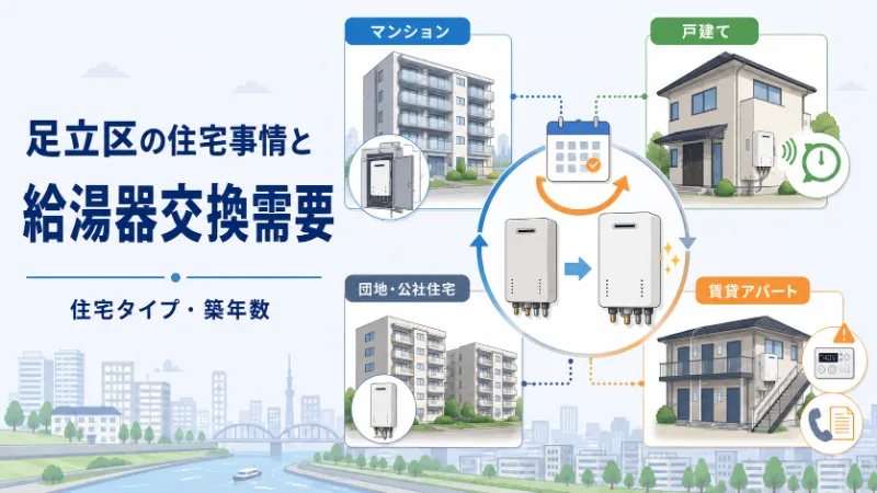 足立区の住宅事情と給湯器交換需要 住宅タイプ・築年数