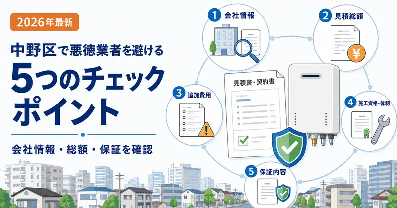 給湯器交換の悪徳業者を避ける5つの確認