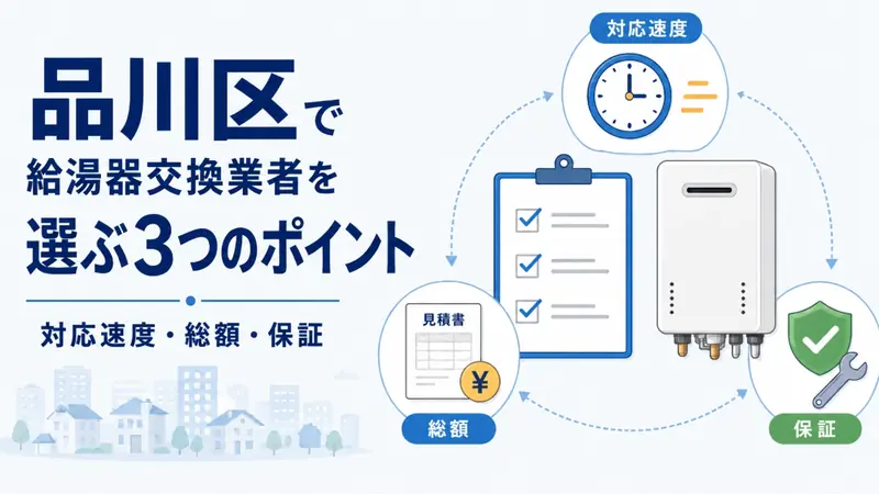 品川区で給湯器交換業者を選ぶ3つのポイント