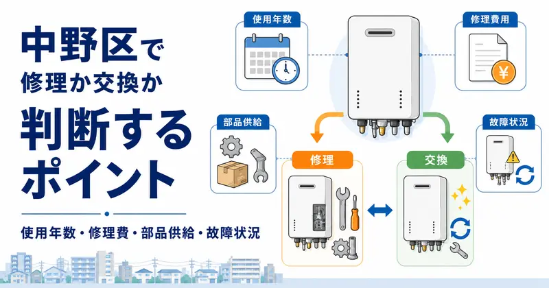 給湯器の修理と交換の判断