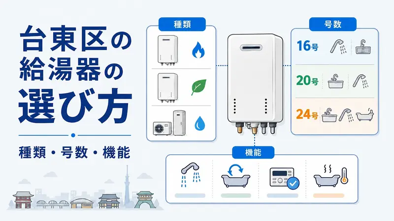 給湯器の種類・号数・機能の選び方