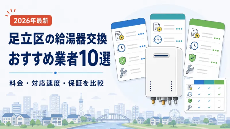 2026年最新 足立区の給湯器交換おすすめ業者10選 料金・対応速度・保証を比較
