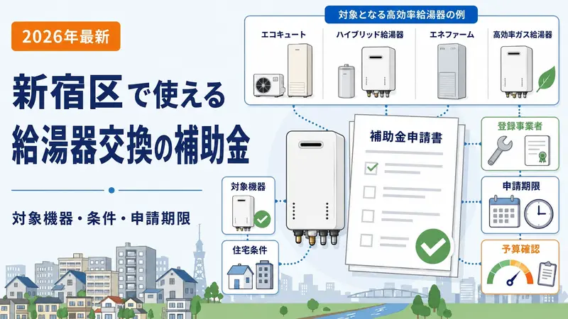 新宿区で使える給湯器交換の補助金・助成制度