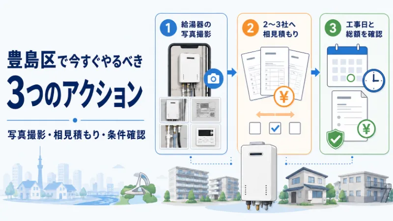 豊島区で今すぐやるべき給湯器交換の3つのアクション