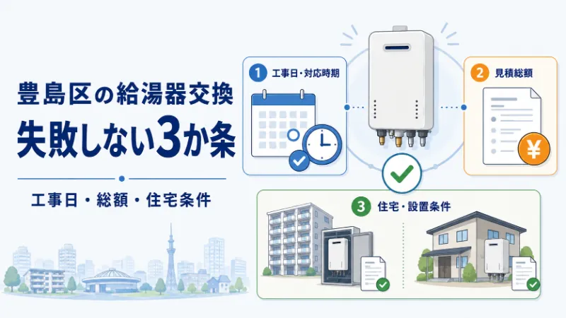 豊島区の給湯器交換で失敗しない3か条
