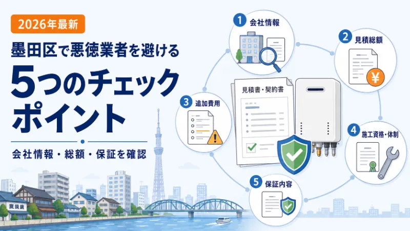 2026年最新 墨田区で悪徳給湯器交換業者を避ける5つのチェックポイント