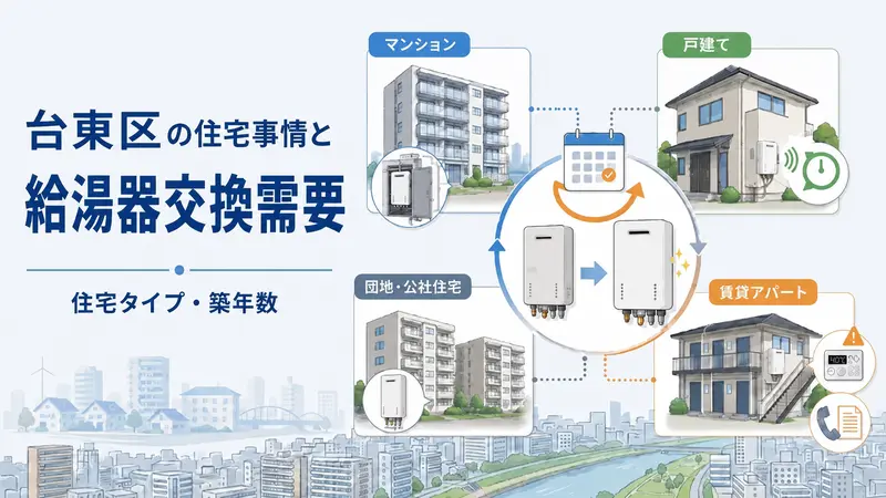 台東区の住宅事情と給湯器交換需要