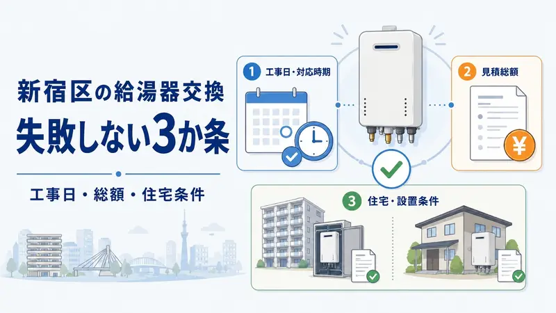 新宿区の給湯器交換で失敗しない3か条