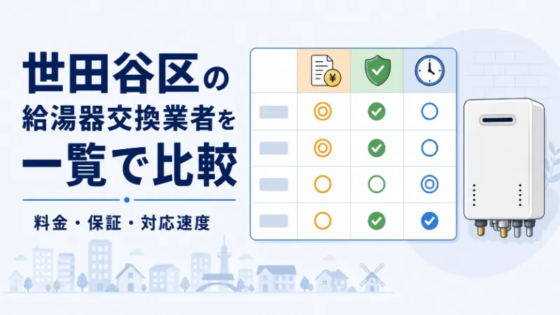 世田谷区の給湯器交換業者を料金・保証・対応速度で一覧比較