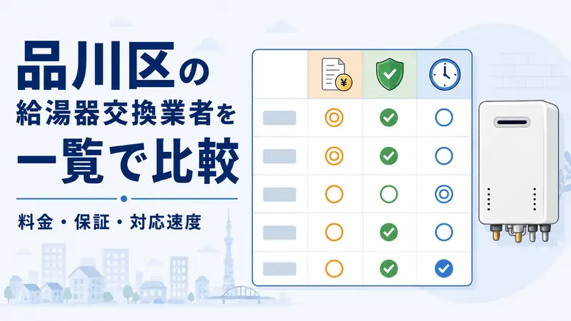 品川区の給湯器交換業者比較一覧表