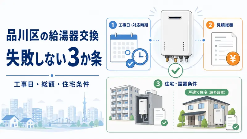 品川区の給湯器交換まとめ
