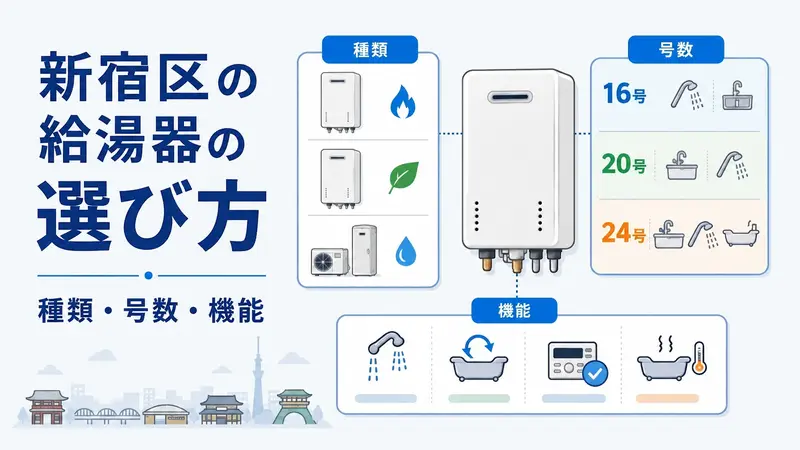 給湯器の種類・号数・機能の選び方