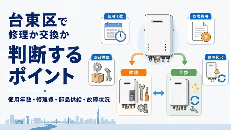 給湯器の修理と交換の判断基準