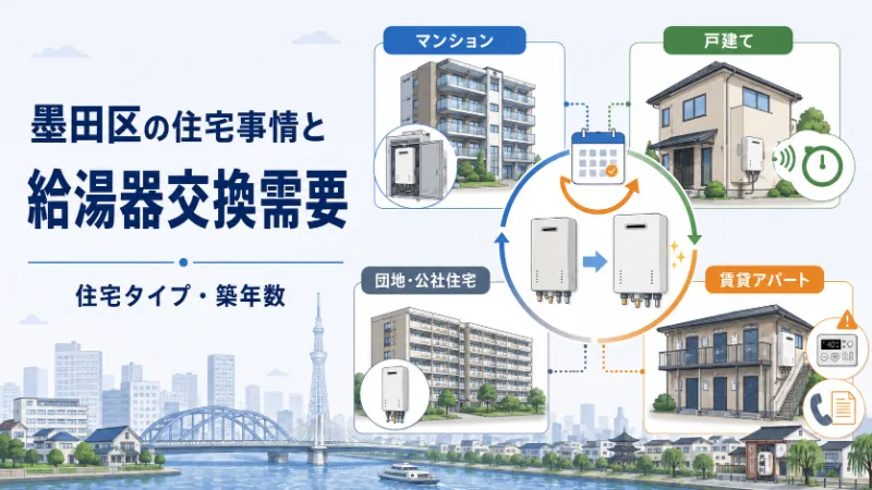 墨田区の住宅事情と給湯器交換需要 住宅タイプ・築年数