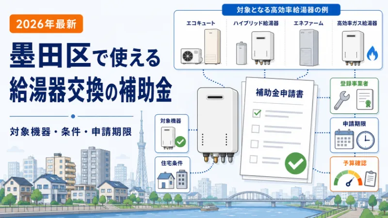 2026年最新 墨田区で使える給湯器交換の補助金