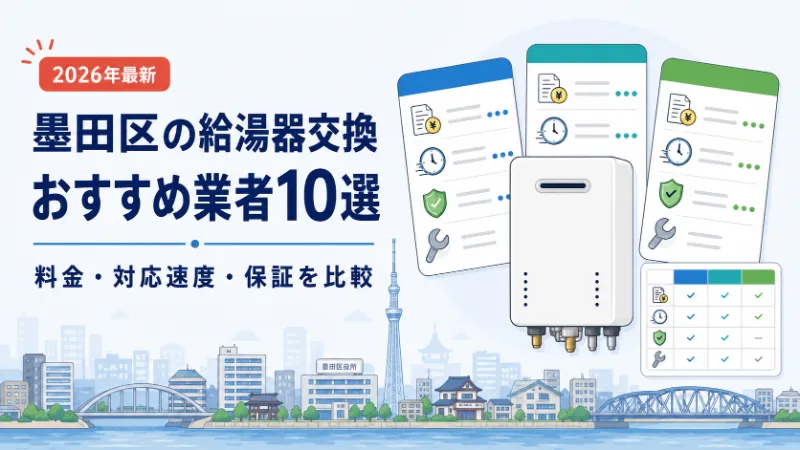 2026年最新 墨田区の給湯器交換おすすめ業者10選 料金・対応速度・保証を比較