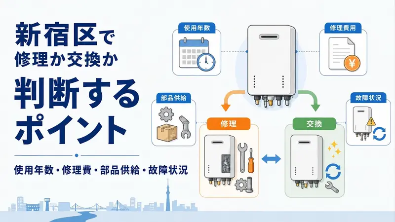 給湯器の修理と交換の判断基準
