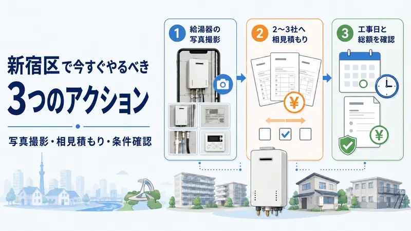 給湯器交換で今すぐやるべき3つのアクション