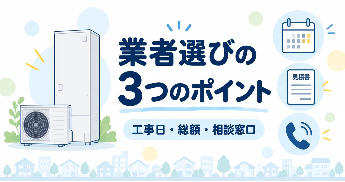 千葉市で業者を選ぶ3つのポイントのイラスト