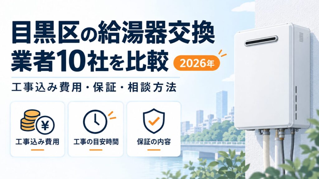 目黒区の給湯器交換業者10社を工事込み費用・保証・相談方法で比較