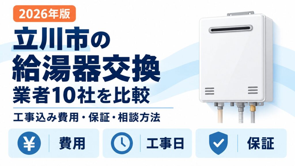 立川市の給湯器交換業者10社を工事込み費用・保証・相談方法で比較